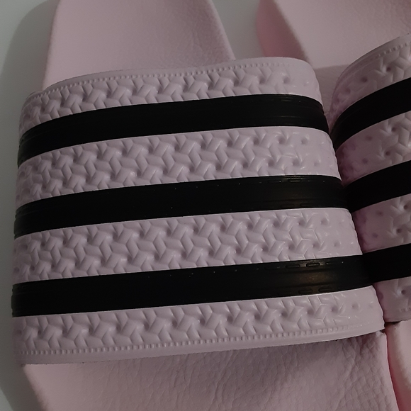 Adidas Womens Slide Sandals Pink & Black Adilette - Picture 3 of 7